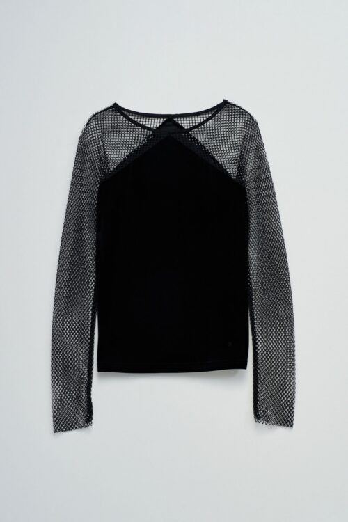 Top Paillettes Noir