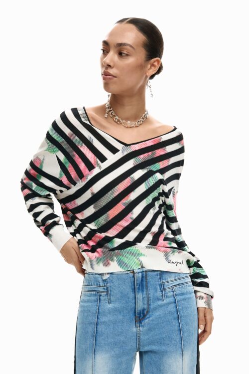 Pull Maille Fine Rayures